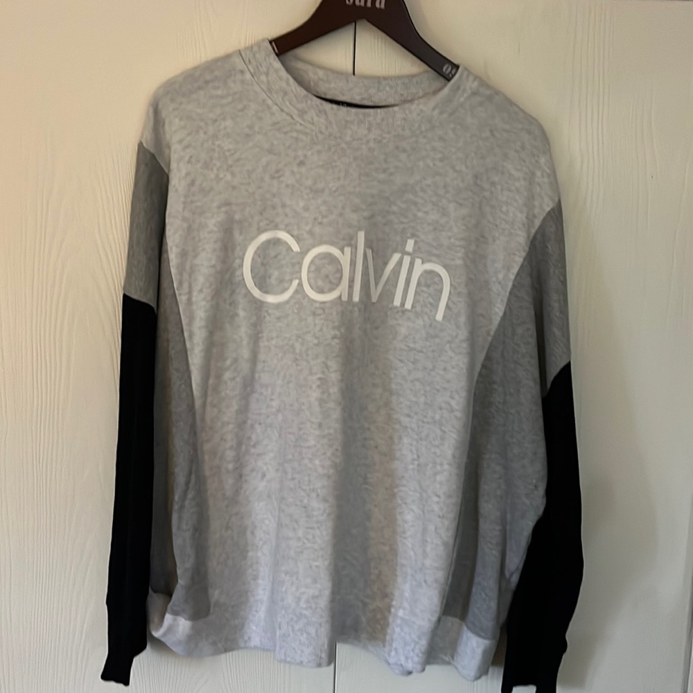 Tri-colored Calvin Klein sweater